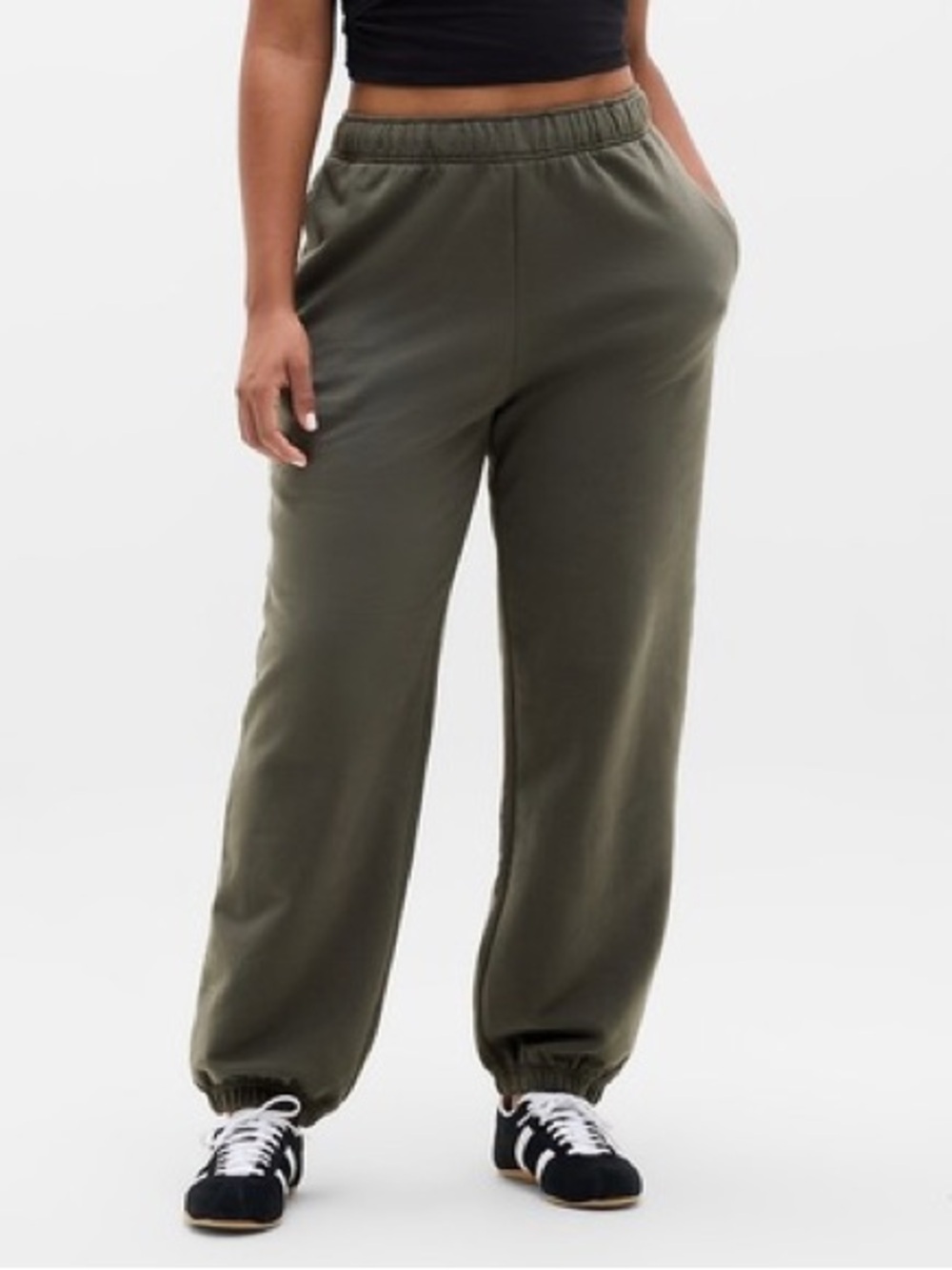 NWT💕 Athleta Forever Fleece Jogger - Mountain Olive SMALL Petite